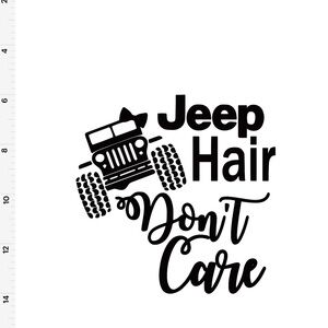 Jeep Hair Don't Care Graphic Decal